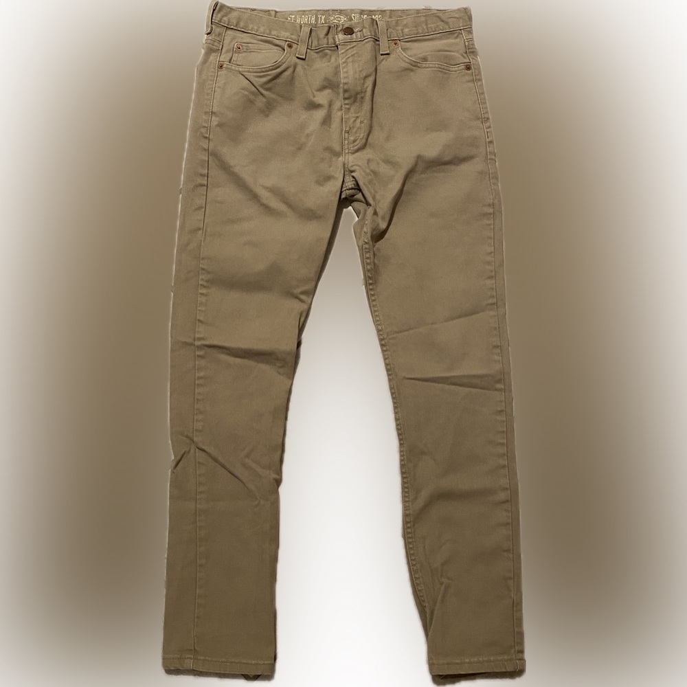 Dickies khaki pants, slim skinny fit
